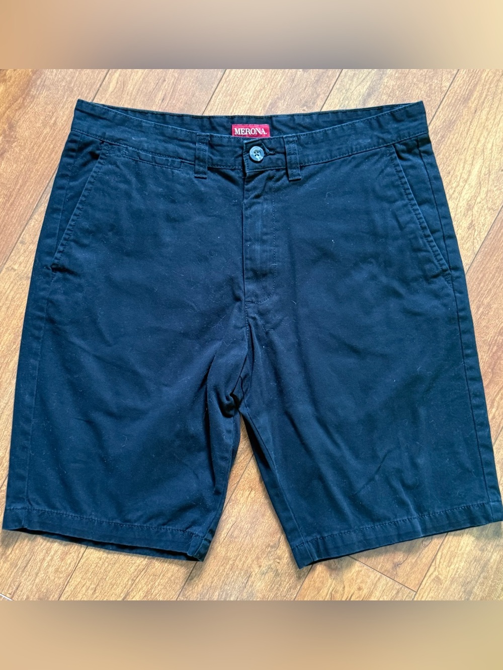 Merona Flat Front Black Chino Shorts-Size 32
